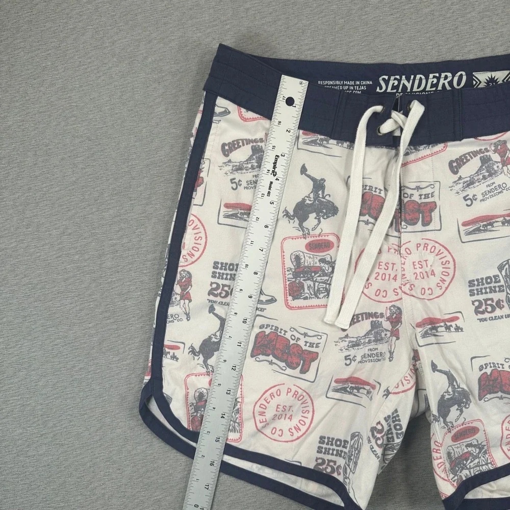 Sendero Provisions Shorts Mens 31 Spirit of the West Graphic Lined Swim Surf AOP